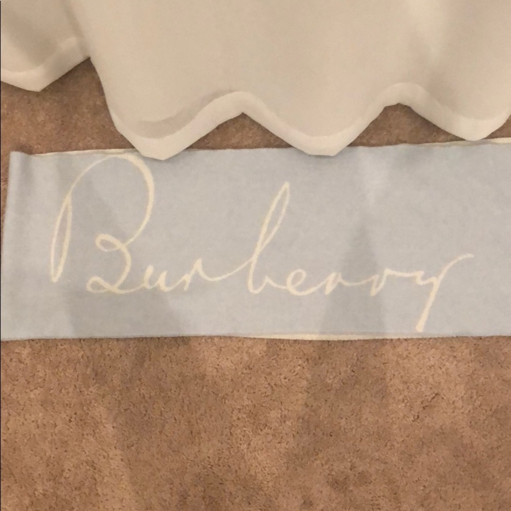 Authentic Burberry Blue Cashmere Scarf